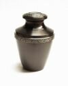 Charcoal Floral Band Urn